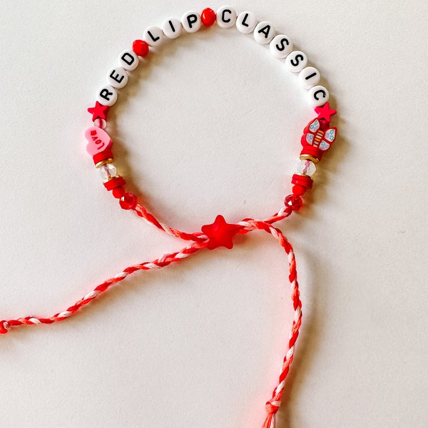 Taylor Swift Eras Tour Friendship Bracelet RED LIP CLASSIC