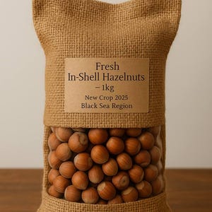 Fresh In-Shell Hazelnuts 1kg (2.2 lbs) – Handpicked 2025 New Crop from Black Sea Region