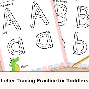 Planilhas de alfabeto, folha de rastreamento de alfabeto, rastreamento de letras para impressão, livro de rastreamento de jardim de infância, letras maiúsculas e minúsculas, pré-escola