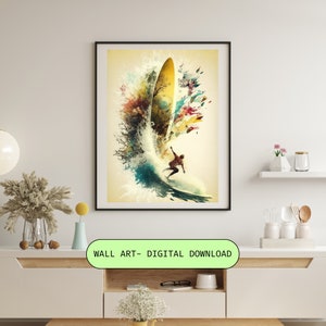 Kunst aan de muur-Jazzy Surf digitale download