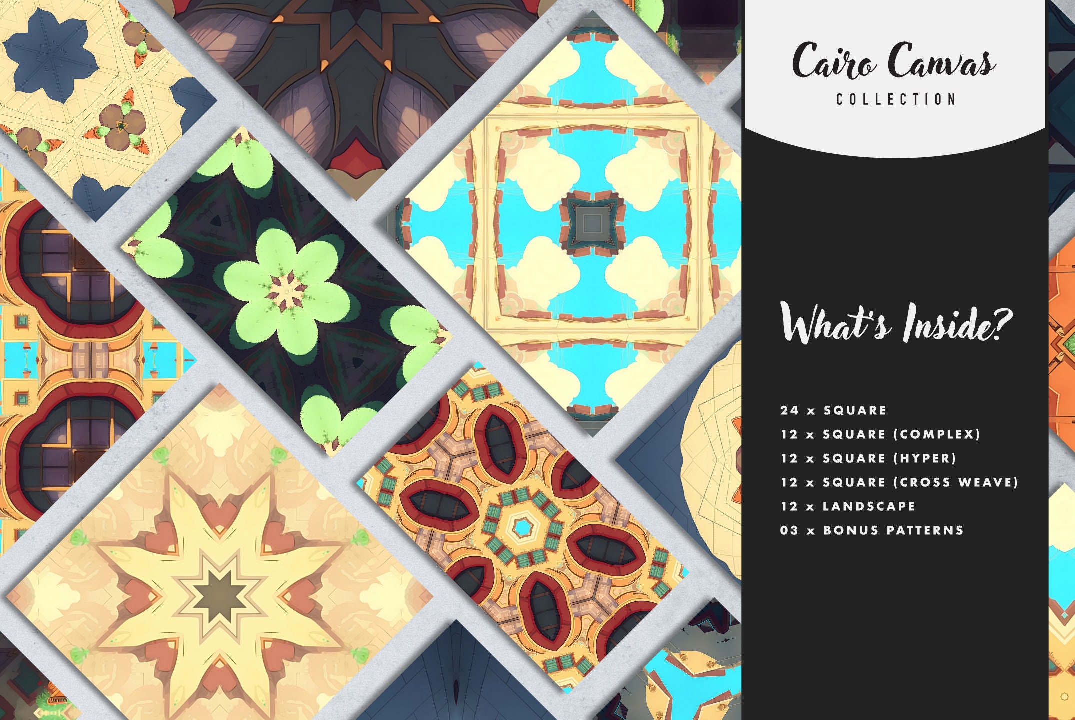 Cairo Repeating Pattern Cairo Canvas 75 Digital Paper Textures, Seamless, Repeating, Boho ...