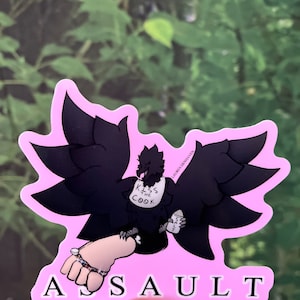 Criminal Crow Salt Sticker | Corvid Bird Raven Eat The Rich Funny Humor Joke Anticapitalist Furry