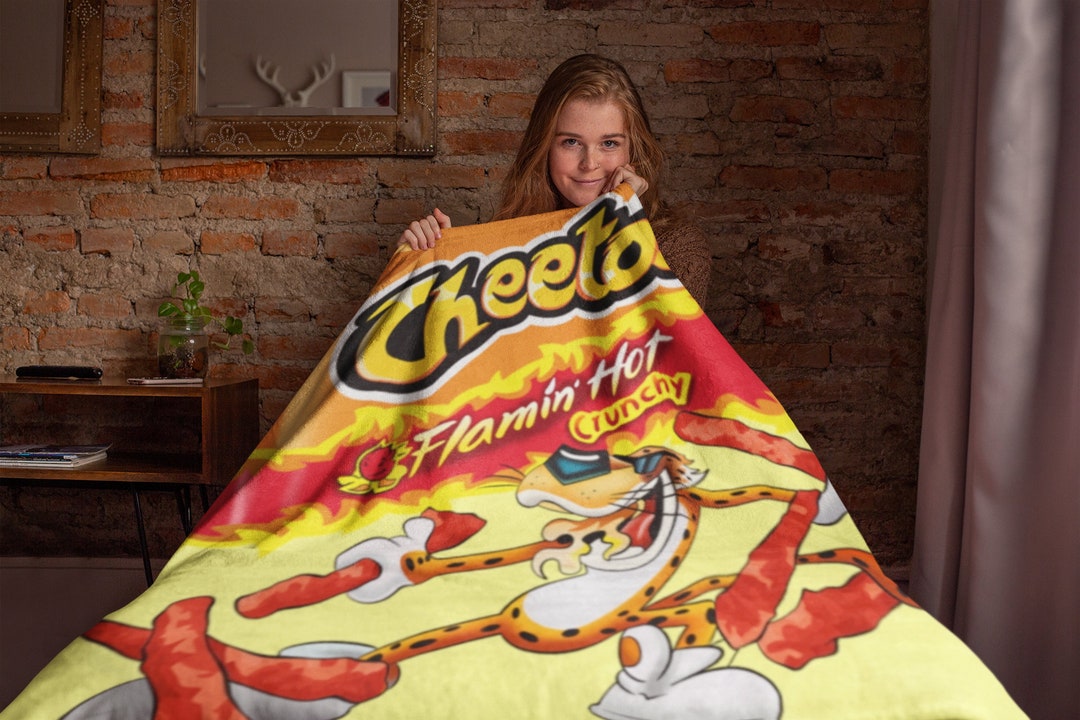 Hot Cheetos Themed Soft Throw Blanket Etsy