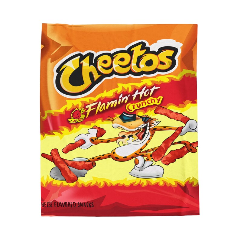 Hot Cheetos Themed Soft Throw Blanket Etsy