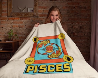 Pisces Horoscope Soft Throw Blanket