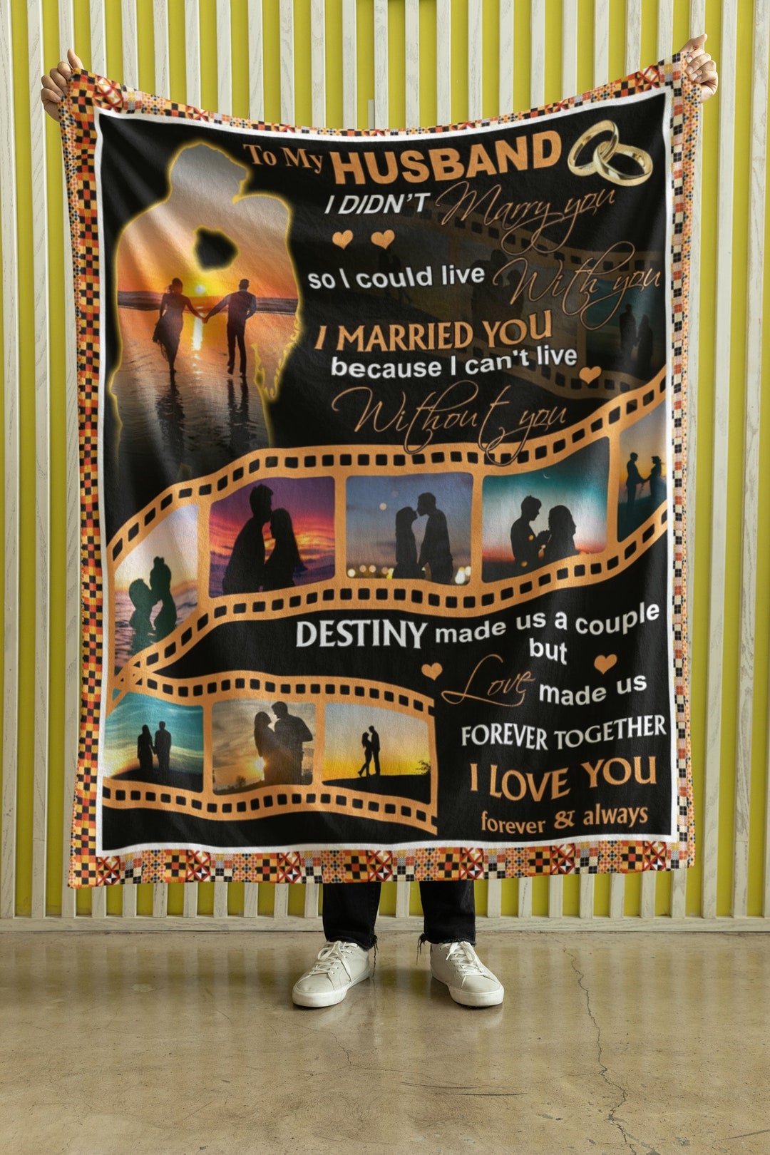 To My Husband Soft Blanket Throw Gift Etsy