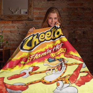 Hot Cheetos Themed Soft Throw Blanket