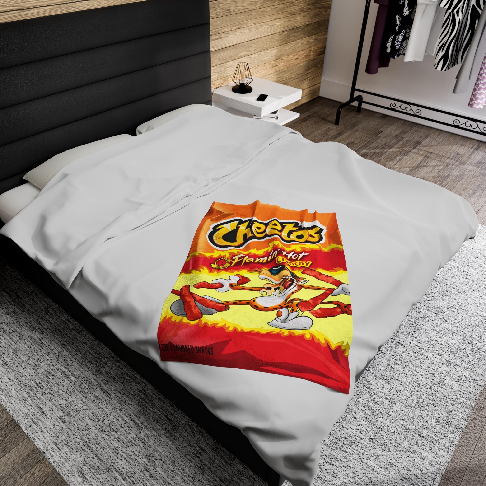 Hot Cheetos Themed Soft Throw Blanket Etsy Canada