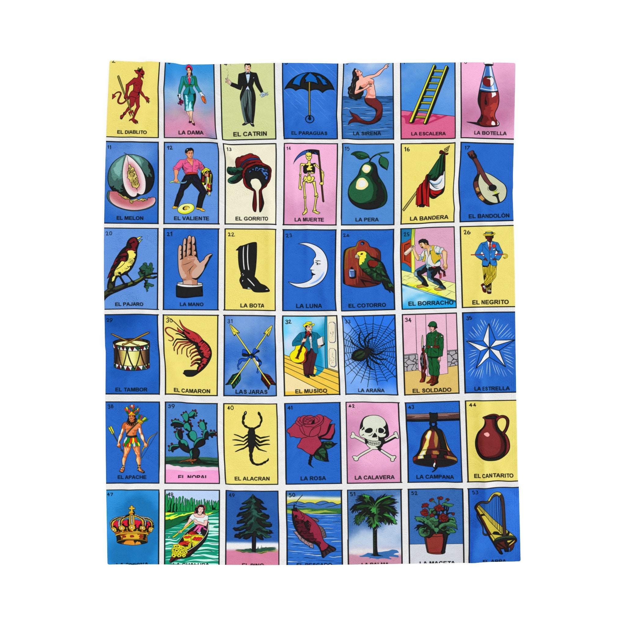 Loteria Soft Throw Blanket Etsy