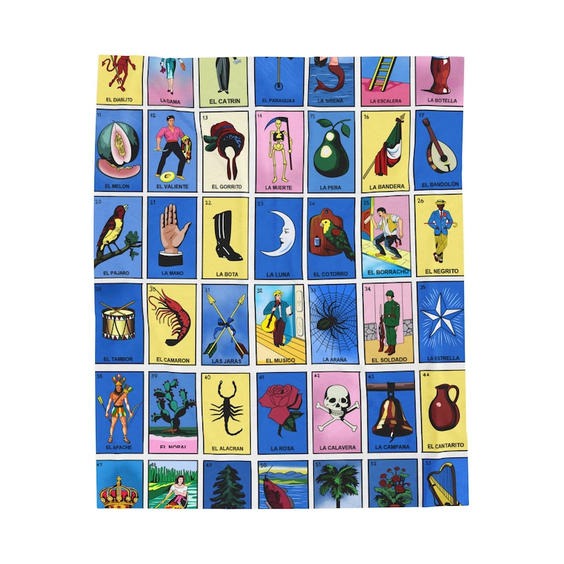 Loteria Soft Throw Blanket 50" × 60"