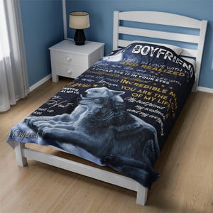 To My Boyfriend Soft Blanket Throw Gift