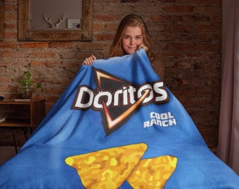 Blue Doritos Themed Soft Throw Blanket