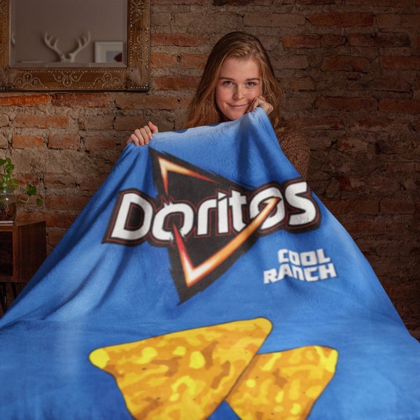 Blue Doritos Themed Soft Throw Blanket