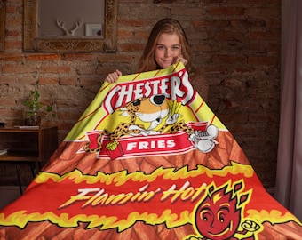 Hot Fries Themed Soft Throw Blanket