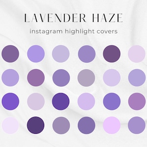 24 Lavender Haze Instagram Highlight Covers | Colorful Highlight Icons | Abstract & Solid Colors | IG Story Highlights DIGITAL DOWNLOAD