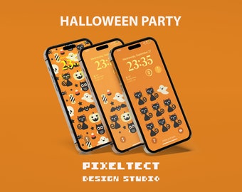 Fondo de pantalla de Halloween iPhone / Fondos de pantalla de teléfono de otoño / Fondo de pantalla de teléfono inteligente de otoño / Fondo de teléfono espeluznante lindo / Fondo de pantalla de teléfono espeluznante Se