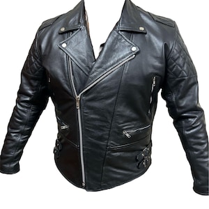 Men's Diamond Quilted Motorbike Leather Jacket Made In High Quality soft  Buffalo Leather | leather Thickness 1.1 gauge soft & shinny.