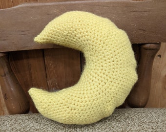 Crochet Crescent Moon Pillow