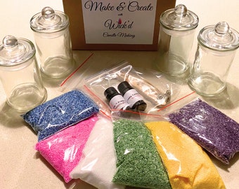 Candle Making Kit With CRYSTALS, DIY Soy Candle Kit, Crystal