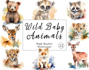 Tier Aquarell Clipart Tier Clipart Aquarell Druck für Craft Papier digitaler Download