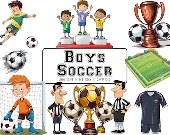 Jungen Fußball Clipart Kinder Sport Clipart Kinder Fußball Party Einladung Scrapbooking Digitale Kunst Jungen Clipart Sport Tag Thema Party