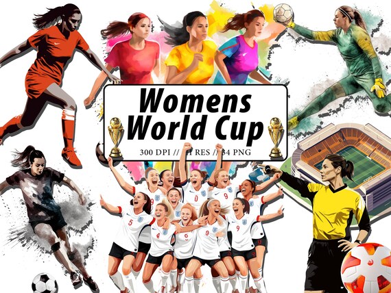 Women's World Cup Clipart Soccer Girls Sports Team Women's Soccer Clipart World Cup Rivalry USA England Football Women's Invitation