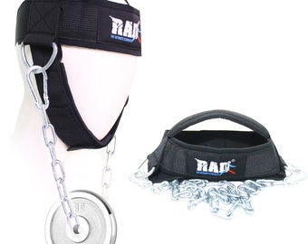 Neck Weight Training Harness: Home Gym Head Exerciser with Chain