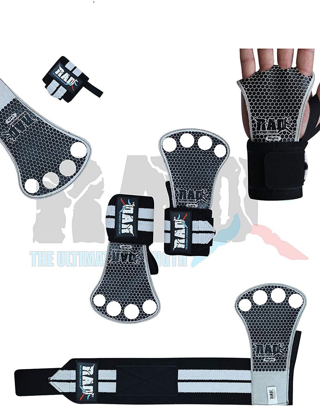 RAD Lifting Hand Grips Weight Lifting Gloves Silicone Padded Etsy