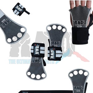 RAD Lifting Hand Grips Weight Lifting Gloves Silicone Padded, Heavy Duty Wrist Wraps Gloves