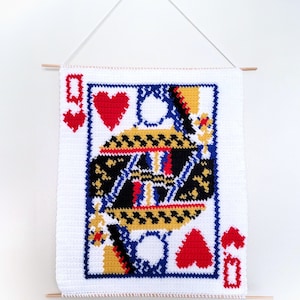 PDF-Anleitung: Queen Card Crochet Tapisserie - Wandbehang