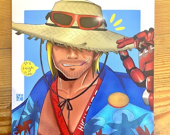 McCree/Cassidy Overwatch kunstdruk - 15 x 15 cm