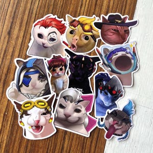 Overwatch 2 x Meme Cat - Vinyl Stickers