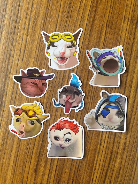 Overwatch 2 x Meme Cat - Vinyl Stickers