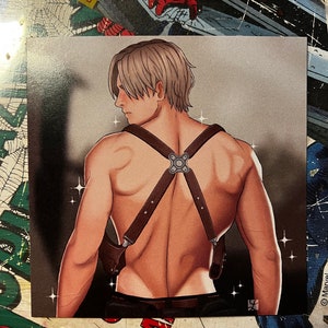 Impression d'art Leon S. Kennedy / Resident Evil 4 - 15 x 15 cm