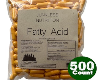 Capsules, 100% natuurlijke vetzuren, 500 mg extract 10:1 - plantaardige omega 3 vetzuren - visvrij