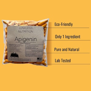 100% Pure Apigenin Capsules 500mg Extract 10:1 - Natural Herbal Remedy - USA Brand image 3