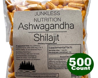 100% Pure Ashwagandha and Shilajit Capsules Together 500mg - Natural Healthy living