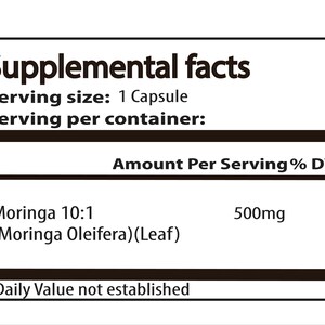 Moringa Supplemetn facts