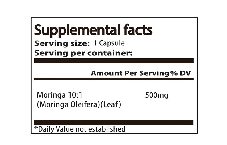 Moringa Supplemetn facts