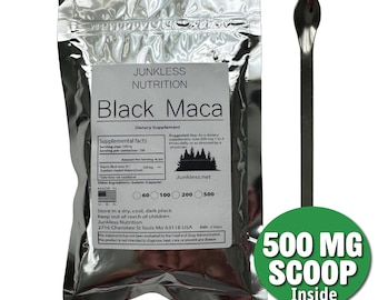 100% Pure Black Maca Root Powder Extract 50:1  - Natural Powder Supplement