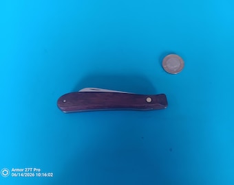 Cuchillo de podar de jardín Victorinox antiguo con mango de madera - Swiss Army