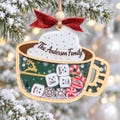 Personalized Marshmallow Family Ornament 2026: Christmas Cocoa Shaker with Custom Names