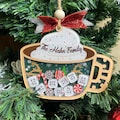 Personalized Family Ornament 2025, Custom Family Name, Christmas Ornament Marshmallow, Shake Cup Ornament