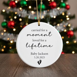 Personalized Baby Memorial Ornament, Custom Baby Loss Ornament, Miscarriage Ornament, Infant Loss Keepsake, Baby Memorial, Sympathy Gift