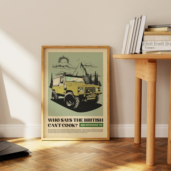 Vintage Land Rover Poster - Etsy