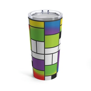 Stainless 20oz Tumbler Piet Mondrian Travel Size Insulated Modern Art Fine Contemporary Personalized