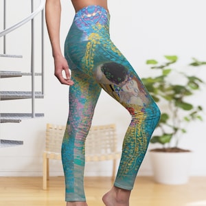 Gustav Klimt Kuss Inspiriert Leggings Lässig Modern Jugendstil