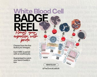1 unidad de porta credencial de WBC / Elija su credencial de leucocitos / Hematología y Laboratorio Médico