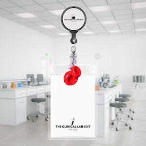 Customizable RBC Badge Charm: Hematology Gift for Lab Professionals
