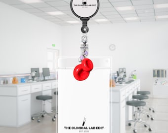 Insignia personalizable de glóbulos rojos: regalo de hematología para profesionales de laboratorio